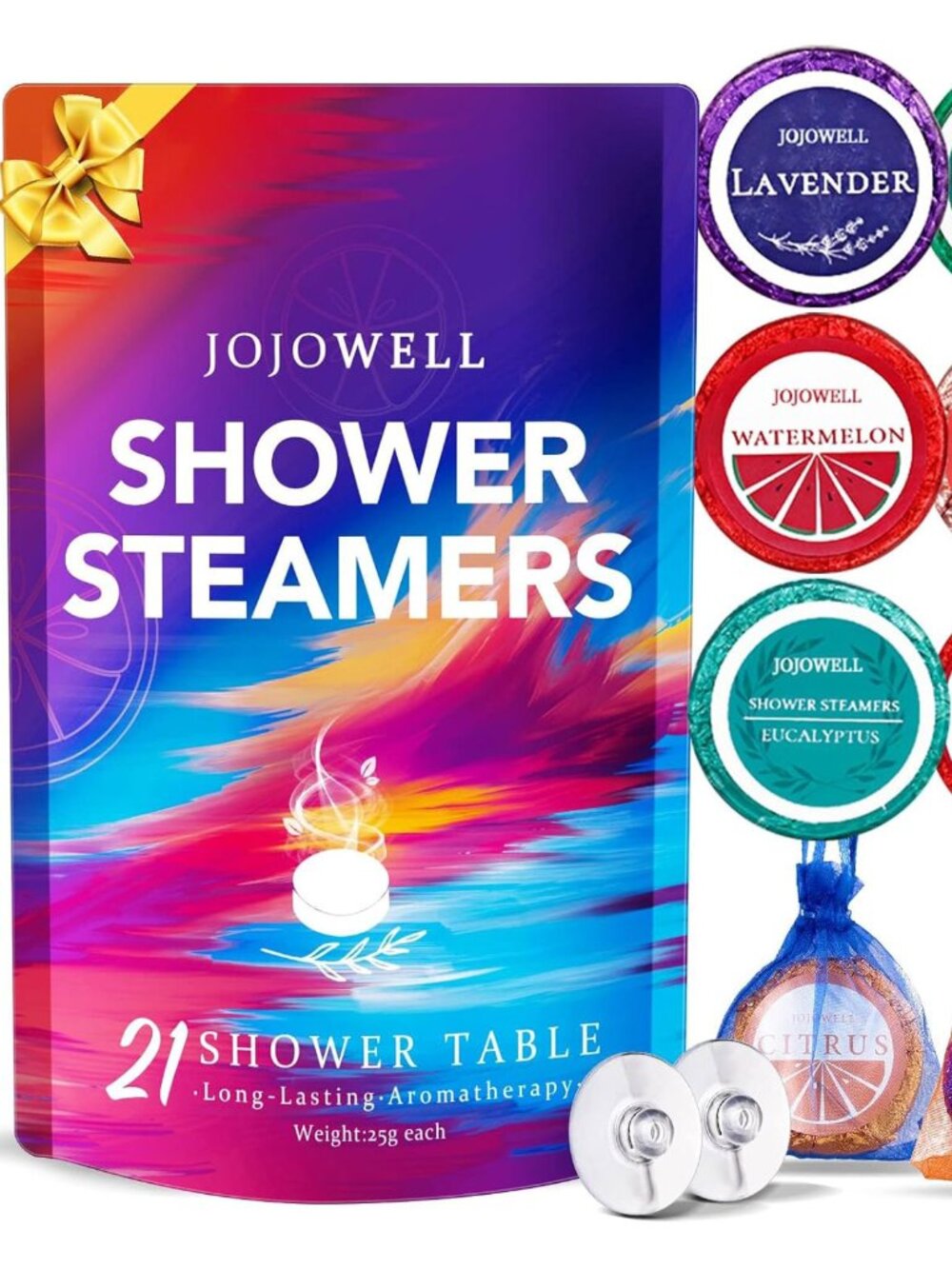 JoJowell Shower Steamers Home Spa Aromatherapy 21Pcs Gift Set Shower Bombs